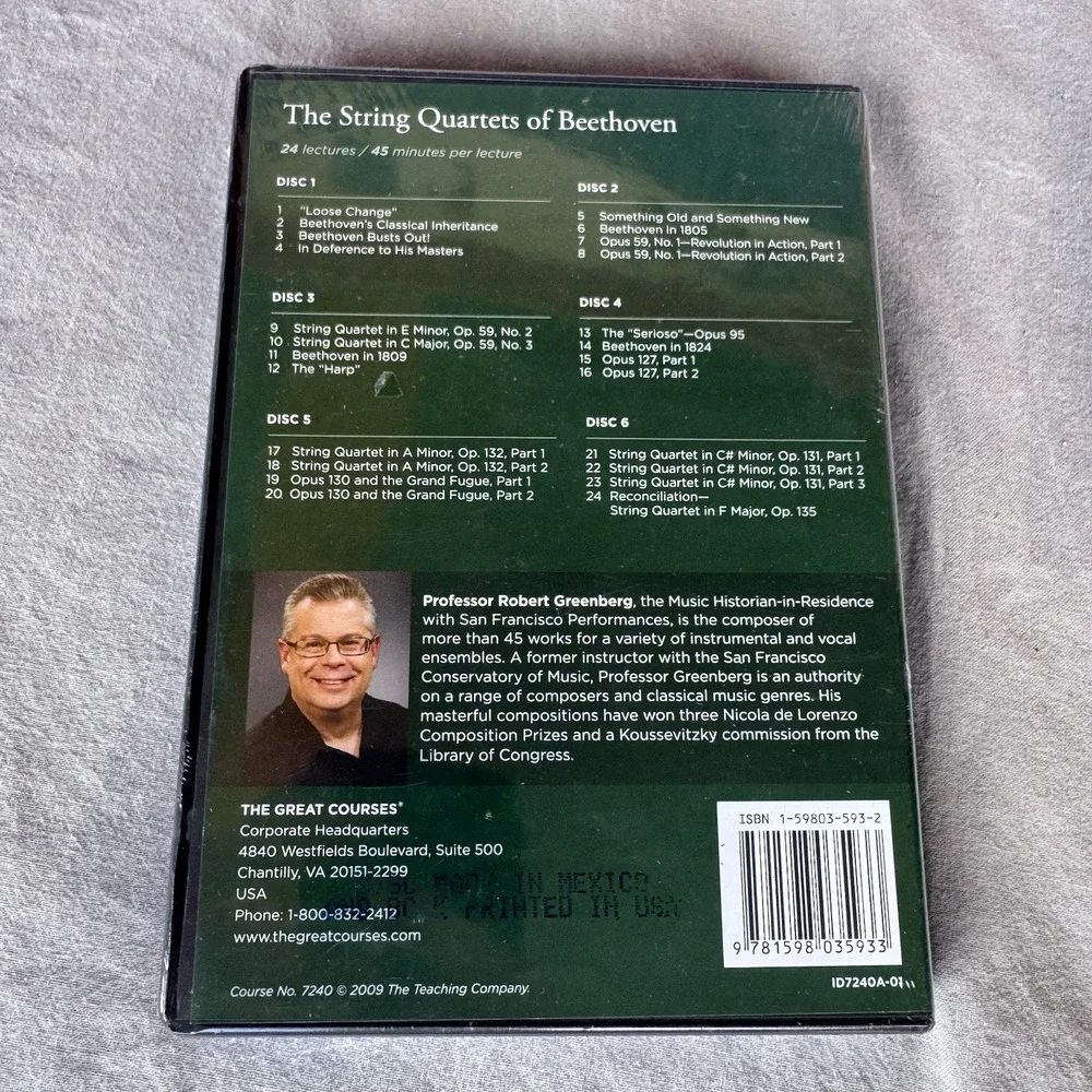 The Great Courses: The‎ String Quartets of Beethoven Course Guidebook